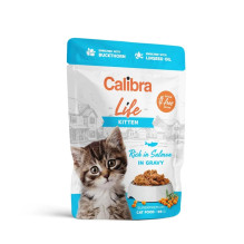 CALIBRA Cat Life maišelis kačiukams su lašiša padaže - šlapias kačių ėdalas - 85 g