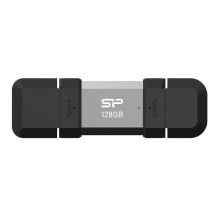 „Silicon Power SP128GBUC3C51V1S“ USB atmintinė, 128 GB, USB A tipo / USB C tipo 3.2 Gen 1 (3.1 Gen 1), juoda, sidabrinė