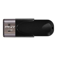 PNY Attaché 4 2.0 32 GB USB atmintinė, USB A tipo, juoda