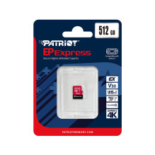 Patriot Memory EP Express atminties kortelė 512GB MicroSDXC 800 / 600 MB/s (PEF512GEPEXMCX)