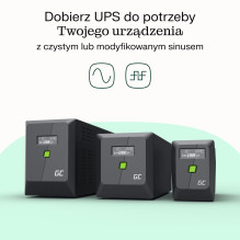 Green Cell uninterruptible power supply (UPS) Line-Interactive 0.75 kVA 480 W 4 AC outlet(s) Green Cell uninterruptible power supply (UPS) Line-Interactive 0.75 kVA 480 W 4 AC outlet(s)