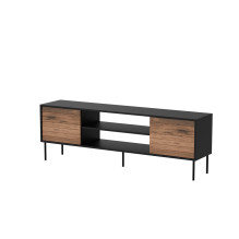 Cama EF CORTINA TV cabinet 180x40x60 black / walnut
