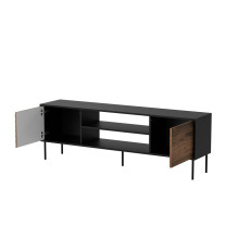 Cama EF CORTINA TV cabinet 180x40x60 black / walnut