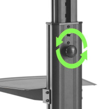 Techly Trolley Floor Support with Shelf LCD TV / LED 32-65"