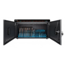 Manhattan iPad to 11" 20-bay Charging Cabinet Desktop via USB-C, Also other tablets and smartphones (with device to