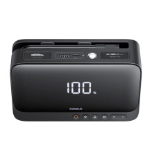 „Baseus Super Energy BS-CH013 4in1“ – užvedimo įrenginys su žibintuvėliu, 6000mAh išorinė baterija, kompresorius (juodas