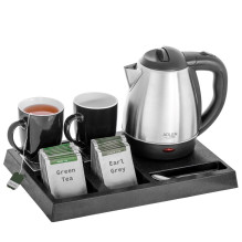 Adler AD 1354 Hotel kettle stainless steel 1.2 L + tray with cups black, steel Adler AD 1354 Hotel kettle stainless steel 1.2 L + tray with cups black, steel