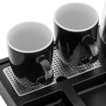 Adler AD 1354 Hotel kettle stainless steel 1.2 L + tray with cups black, steel Adler AD 1354 Hotel kettle stainless steel 1.2 L + tray with cups black, steel