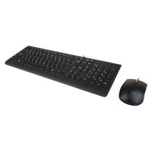 Lenovo 300 keyboard Mouse included Universal USB QWERTY US English Black