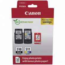 „Canon PG-510 / CL-511“ spalvotas spausdintuvas + fotopopierius – ekonomiškas rinkinys
