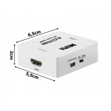 Fusion Accessories RCA - HDMI (+Audio) Converter White