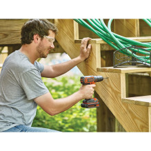 „Black Decker BDCDC18KB-QW“ gręžtuvas be rakto, juodas, oranžinis „Black Decker BDCDC18KB-QW“ gręžtuvas be rakto, juodas, oranžinis