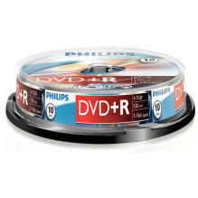 Philips DVD+R 4.7GB x16 Cake Box 10