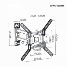 Nedis TVWM1530BK Nedis TVWM1530BK