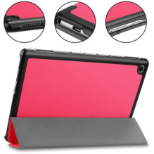 „iLike“ trijų dalių ekologiškos odos dėklas „Lenovo Tab P12“ (12,7 colio) planšetiniam kompiuteriui, koralų rožinis