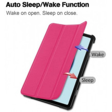 iLike "Tri-Fold Eco-Leather Stand Case Lenovo Tab P12 (12.7")" Coral Pink