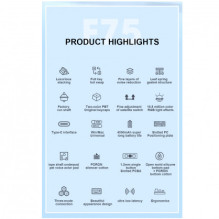 Aula F75 EN / RU Layout mechaninė žaidimų klaviatūra, balta, su LED veinų jungikliu