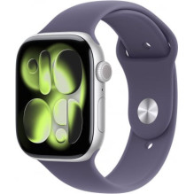 Apple Watch Series 11 46mm Silver / Purple Fog Sport Band - M / L