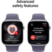 Apple Watch Series 11 46mm Silver / Purple Fog Sport Band - S / M