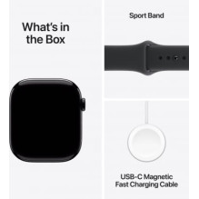 Apple Watch Series 11 Cellular 42mm Jet Black / Black Sport Band - S / M
