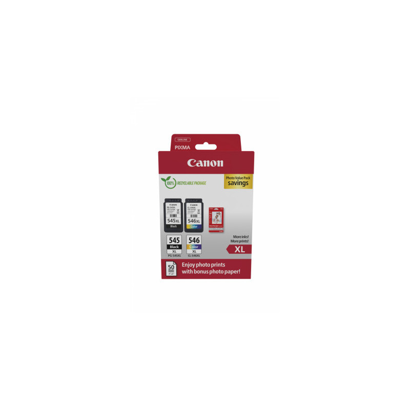 Canon PG-545XL / CL-546XL Photo Paper Value Pack 8286B011