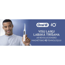 „Oral-B iO6“ serijos „Duo“ balta / rožinė smėlio spalvos