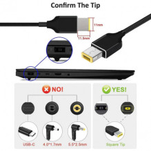 Fusion Accessories USB-C - Lenovo SquarePin, 18.5V-20V, 100W, 1.8m Fusion Accessories USB-C - Lenovo SquarePin, 18.5V-20V, 100W, 1.8m