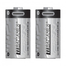 Įkraunamos ličio jonų baterijos CR123A (16340) 750mAh (2 vnt.) USB-C