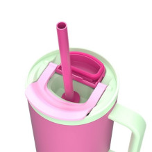 Termospuodelis su teleskopiniu šiaudeliu Kambukka Rio Tumbler 950ml Bubblegum Mint