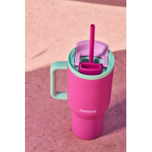Termospuodelis su teleskopiniu šiaudeliu Kambukka Rio Tumbler 950ml Bubblegum Mint