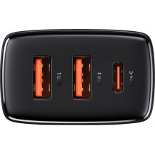 Baseus 30 W 2xUSB + USB-C QC3.0 PD3.0 BSU2897BLK