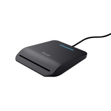 „Trust Primo“ išmaniųjų kortelių skaitytuvas, skirtas naudoti patalpose, USB „CardBus“ + USB 2.0, juodas