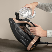 Tefal Ultimate Power Pro FV9E50 Dry &amp; Steam iron Durilium AirGlide Autoclean soleplate 3200 W Black, Copper