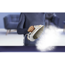 Tefal Puregliss FV8042 Sausas ir garinis lygintuvas Durilium AirGlide Autoclean padas 3000 W Bronzinė, Balta