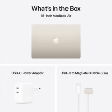 Apple MacBook Air 15.3" Retina M4 16GB 256GB SSD RU Starlight MW1J3RU / A Nešiojamas kompiuteris