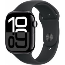 „Apple Watch Series 10“, 46 mm, juodos spalvos / juodas dirželis – S / M