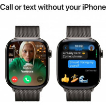 Apple Watch Series 10 Cellular 46mm Slate Titanium / Slate Milanese Loop - M / L