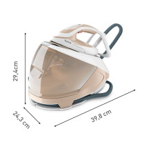 „Tefal Pro Express Eco GV9E22E0“ garų lygintuvas, 2200 W, 1,8 l, „Durilium AirGlide Autoclean“ padas, smėlio spalvos, ba
