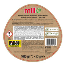 MILL ECO 2k universalios 2 viename žaliosios arbatos skalbimo kapsulės, 70 kapsulių