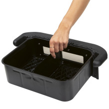 ProfiCook PC-FR 1313 H Dviguba 10 l Atskirai stovinti 2400 W Karšto oro gruzdintuvė Juoda, Nerūdijančio plieno