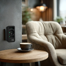 Current socket x3 + 4xUSB Maclean, splitter with 3 sockets, 2xUSB A, 2xUSB C PD 20W, 1x16A + 2x6A, MCE248 F / B