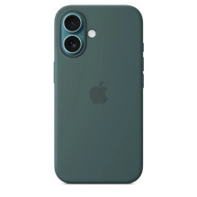 Apple - iPhone 16 Silicone Case with MagSafe - Lake Green