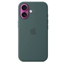 Apple - iPhone 16 Silicone Case with MagSafe - Lake Green