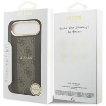 Guess 4G Stripe MagSafe case for iPhone Air - brown