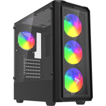 Korpusas - SAVIO Noctis Glass RGB Cube Micro ATX / ATX Juodas