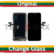 Ekranas skirtas iPhone XS juodas (Atnaujintas: Telemax)