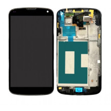 Screen for LG E960 Nexus 4 with frame black HQ