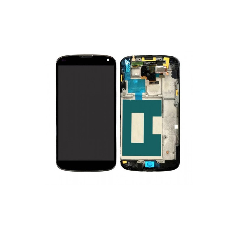 Screen for LG E960 Nexus 4 with frame black HQ