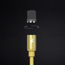 USB kabelis Remax RC-095i rudas 'Lightning' 100cm (su magnetiniu atskiriamu galiuku)