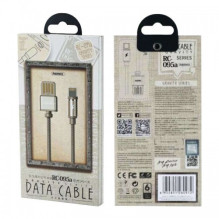 USB kabelis Remax RC-095i rudas 'Lightning' 100cm (su magnetiniu atskiriamu galiuku)